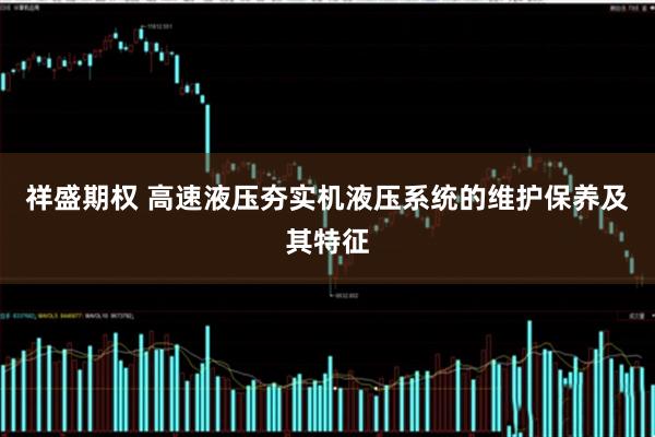 祥盛期权 高速液压夯实机液压系统的维护保养及其特征